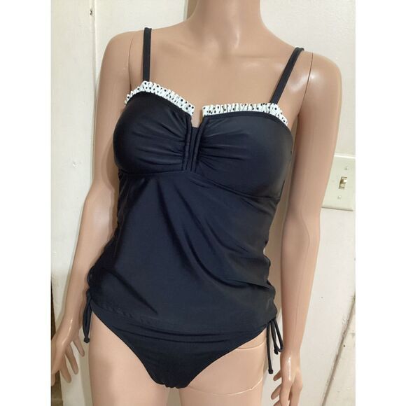 Catalina Black Tankini Top S 32/34B - Picture 1 of 6